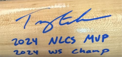 Tommy Edman Signed Baseball Bat "2024 NLCS MVP 2024 WS Champ" Dodgers Tristar