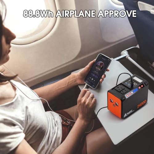 Takki 88.8Wh Portable Power Station Lithium Battery Small Generator Power Bank with 110V AC Outlet Battery Backup for Camping Home Use Emergency(Solar Panel Optional)