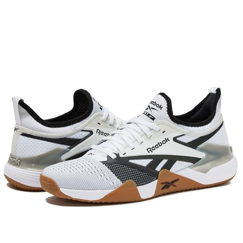 Reebok Nano Court Sport Men's Pickleball or Tennis Shoes for Men, White/Black/Grey 1, 11.5