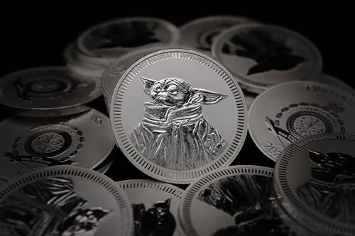 2023-1 oz Niue Silver Star Wars Mandalorian Baby Yoda Grogu Coin by The New Zealand Mint Brilliant Uncirculated with Certificate of Authenticity $2 Seller BU