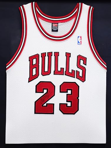 Michael Jordan Autographed Framed White Jersey "Best Wishes" JSA #YY39497