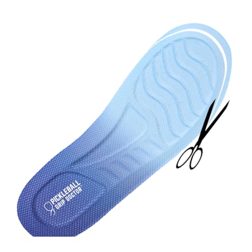 Pickleball Sports Insoles – 4D Shock Absorbing Shoe Inserts with Arch Support, Heel Cup & Anti-Fatigue Cushion – High Impact Comfort for Running, Training, Walking, Court Sports & All-Day Support