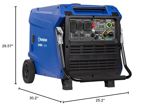 Westinghouse 11000 Peak Watt Dual Fuel Portable Inverter Generator, Remote Electric Start, Transfer Switch Ready, Gas and Propane Powered, Low THD - Safe for Electronics, Parallel Capable, CO Sensor