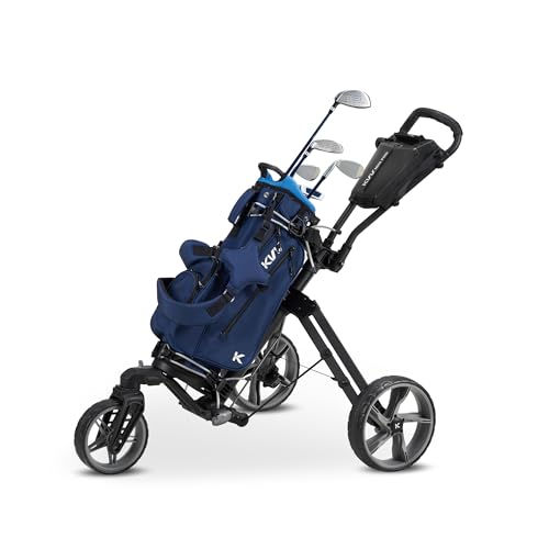 KVV Junior Golf Clubs Set Ages 6-8, Complete Kids Golf Set with Lightweight Stand Bag, Driver, Hybrid, Irons & Putter Right Handed for Girls & Boys (Navy, Ages 6-8)