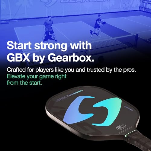 Gearbox GBX 2 Paddle Kit - Quad 12mm Pickleball Paddle – Fiberglass Face, Textured Surface, PU Molded Handle – Lightweight, Forgiving, High Spin Control – Ideal for Beginner & Intermediate Players