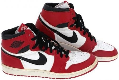 Michael Jordan 1985 Air Jordan 1 Game Used Signed Sneakers Rookie MEARS, JSA COA - Autographed NBA Sneakers