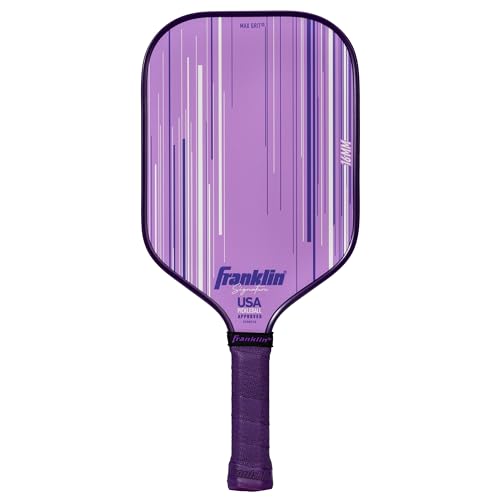 Franklin Sports Pro Pickleball Paddles - Signature Series Pro Pickleball Paddle with MaxGrit Surface - USA Pickleball (USAPA) Approved Tournament Pickleball Paddle - 16mm Polypropylene Core - Lilac