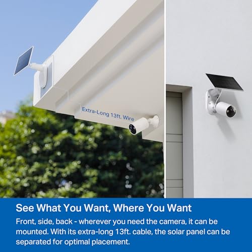 Tapo TP-Link SolarCam C402 Kit, Outdoor Battery Camera w/Solar Panel Base, Wireless, 1080P, Free Person Detection, SD/Cloud Storage, Color Night Vision, No Hub Needed, Works w/Alexa