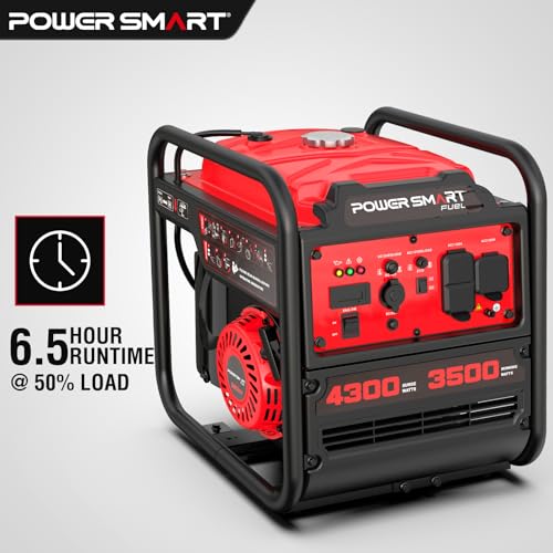 PowerSmart 4300-Watt Portable Generator with Inverter Technology, 30 Amp for Home Use