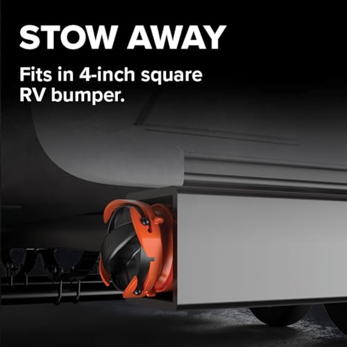 Camco RhinoFLEX 15-Ft RV Sewer Hose Kit - Features Clear Elbow Fitting w/Removable 4-in-1 Adapter - Connects to 3” Slip or 3”/3.5”/4” NPT Threaded Sewer Connection (39770)
