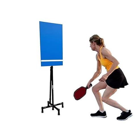 RTS Pickleball Rebounder – Ultimate Pickleball Trainer and Drilling Tool – Improve Backhands Forehands Dinks Volleys - Indoor Outdoor Pickleball Training Equipment (White Frame)