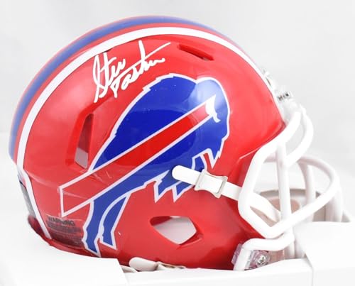 Steve Tasker Autographed Buffalo Bills 87-01 Speed Mini Helmet - Prova * - Autographed NFL Mini Helmets
