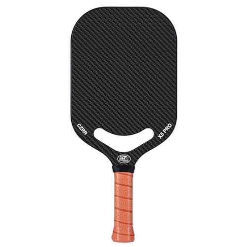 Pickleball Paddle, 3K Carbon Fiber Pickleball Paddle with Aero Throat, USA Pickleball Approved, 16MM Polypropylene Honeycomb Core, Textured Carbon Grit Surface