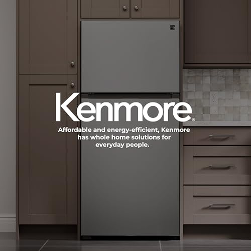 Kenmore 30 in. 18.1 cu. ft. Capacity Refrigerator/Freezer with Adjustable Glass Shelving, Humidity Control Crispers, Ice Maker, ENERGY STAR Certified, Fingerprint Resistant Stainless Steel