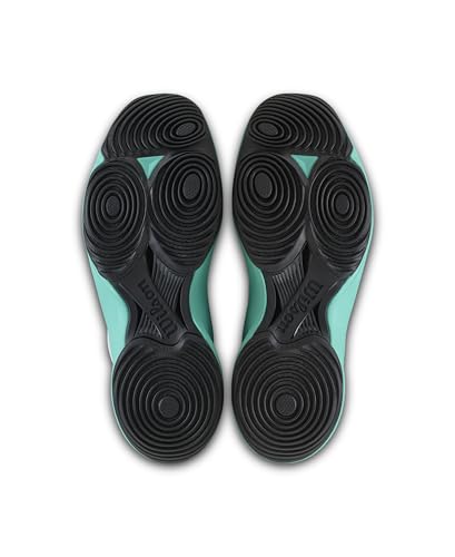 WILSON Hurakn Lite Women's Padel Shoe - White/Turquoise/Black, Size 9.5 US