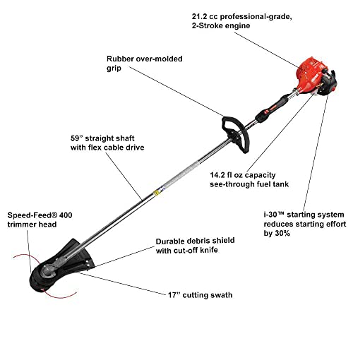 21.2 cc Gas 2-Stroke Straight Shaft String Trimmer