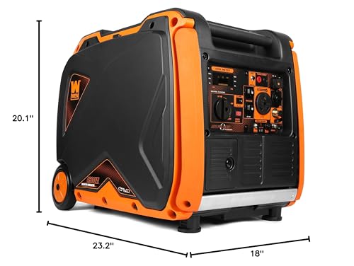 WEN DF450i Super Quiet 4500-Watt Dual RV-Ready Portable Inverter Generator with Fuel Shut-Off