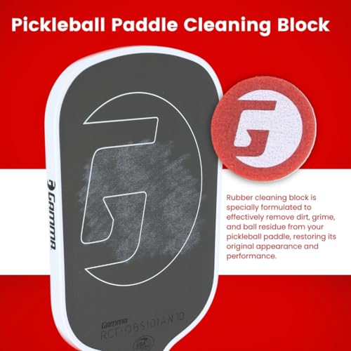 Gamma Pickleball Paddle Cleaner Block for Raw Carbon Fiber Pickleball Paddles, Pickleball Paddle Eraser Removes Residue, Dirt, and Grime