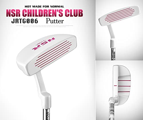 PGM Junior Golf Club Complete Set Includes Driver, Hybrid, 7, 9, Wedge Irons, Putter, Stand Bag Right Handed for Children Kids 6-8, 6 Pieces Youth Golf Clubs with 2 Headcovers for Boys & Girls
