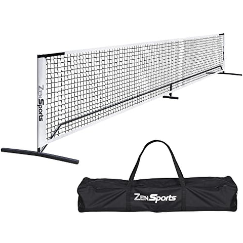 ZENY Portable Pickleball Net Set System with Metal Frame and 22FT Regulation Size Pickball Net with Carry Bag for Backyard, Driveways, Outdoor Game
