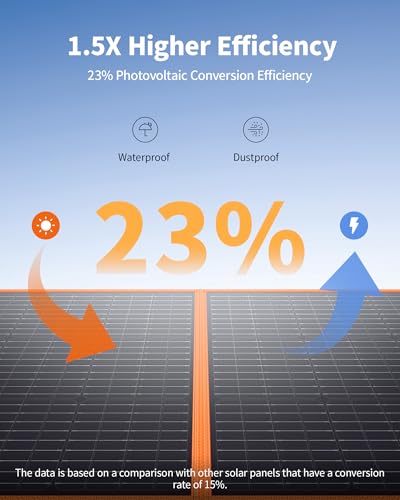 EBL 200W Portable Solar Panel for Power Station, Waterproof IP65 Foldable Solar Panel with MC-4 Anderson Output Connector for RV, Camping, Blackout