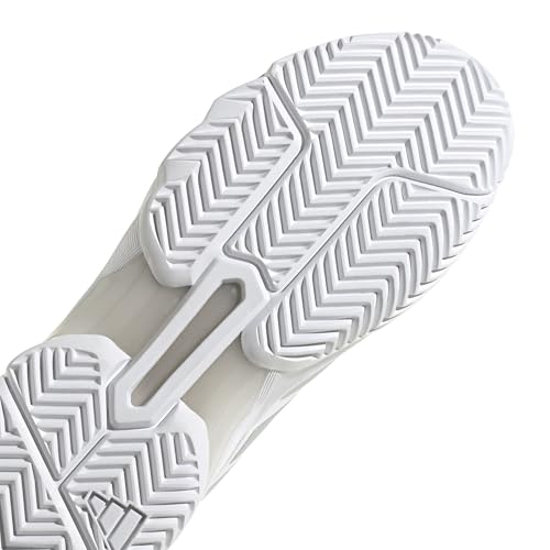Adidas Women's CourtJam Control 3, White/Silver Metallic/Grey, 11