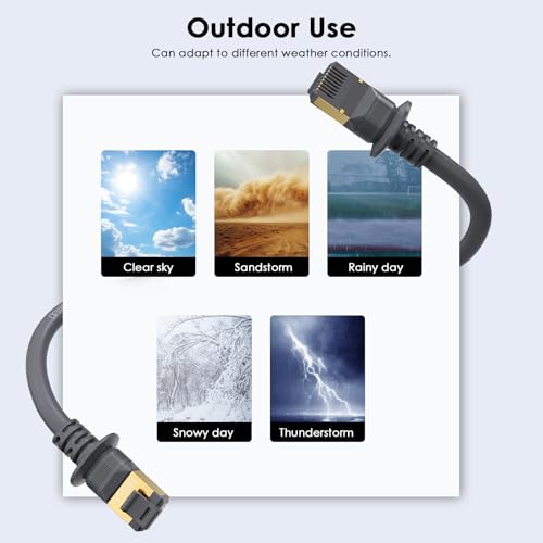 Dbilida Starlink Gen 3 Ethernet Cable 150FT, 20FT 33FT 50FT 75FT 100FT 125FT 200FT 300FT- 26AWG, 2000Mbps, CMX CMR Rated, Outdoor/Indoor