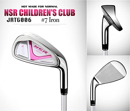 PGM Junior Golf Club Complete Set Includes Driver, Hybrid, 7, 9, Wedge Irons, Putter, Stand Bag Right Handed for Children Kids 6-8, 6 Pieces Youth Golf Clubs with 2 Headcovers for Boys & Girls