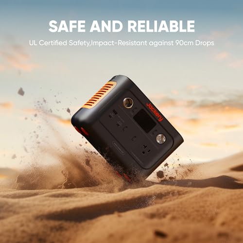 Jackery Solar Generator 240 v2 and 40W Mini Solar Panel, 256Wh LiFePO4 Battery, 300W AC & 100W USB-C Output, Ultra Fast Solar Charging for Outdoors, Camping, Travel & Emergencies (Renewed)