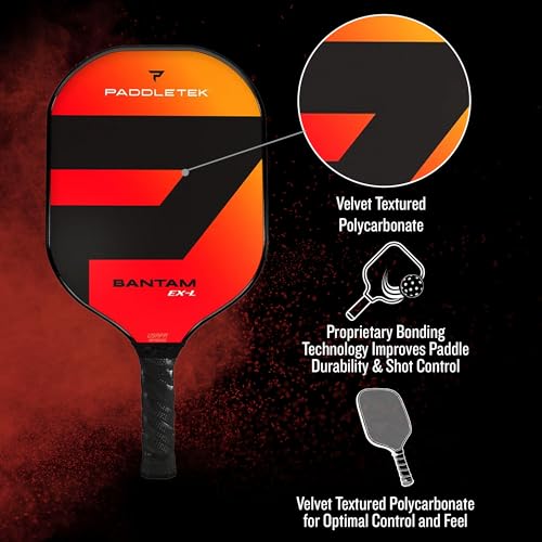 Paddletek Bantam EX-L Pickleball Paddle | Wildfire (Red)