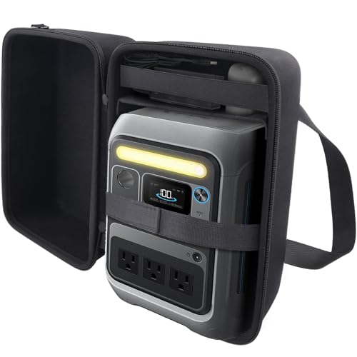 co2CREA Hard Travel Case Compatible with Anker SOLIX C300 / C200X Portable Power Station, Outdoor 288Wh LiFePO4 Battery 300W Solar Generator