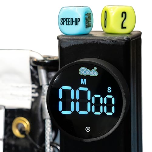 Dink'r Pickleball Timer for Games, Drills & Tournaments | Magnetic Court Timer + Free Drill Dice & Case