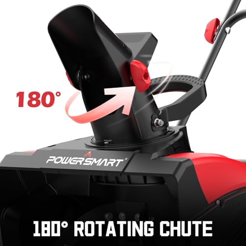 PowerSmart 18-Inch Corded Electric Snow Blower, 15 Amp Motor, 30 ft Throwing Distance Plows 800lbs/min, Adjustable Chute (DB7517)