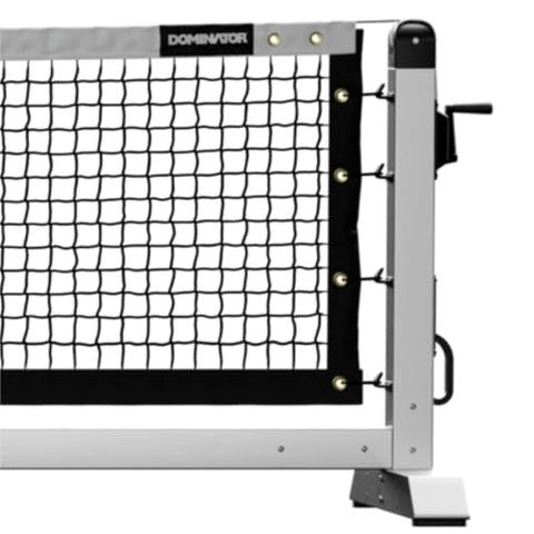 Dominator PRO MAX Silver Portable Pickleball Net - Heavy Duty USAPA Compliant Portable Regulation Pickleball Net - Indoor/Outdoor Aluminum Rust Proof Frame w/Adjustable Net Tension & Locking Wheels