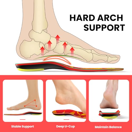 Welnove Sports Insoles for Plantar Fasciitis: Running Insoles to Prevent Injuries & Boost Performance – Shock-Absorbing Triple-Cushion Design for Marathon, Basketball, Pickleball & Hiking, XL