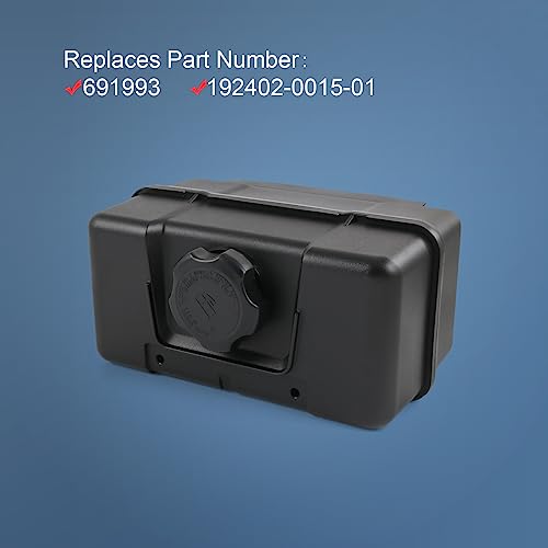 RALBDX 691993 4 Quart Plastic Fuel Tank With Cap & Shut-Off Valve Compatible With Lawn and Garden Equipment Engines,Some Specific Snow Blower,Tiller,Log Splitter Lawnmower Gas Tank For Remote Mounting