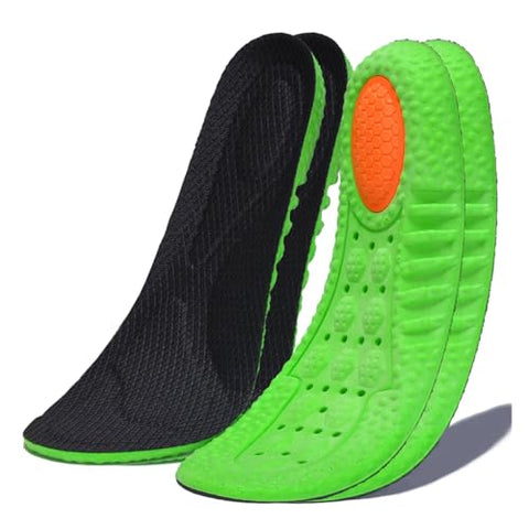 GXZUORUI 2 Pairs of Comfort Insoles with Memory Foam for Men & Women - Shock-Absorbing, Breathable & Arch Support for Sports, Work and Hiking