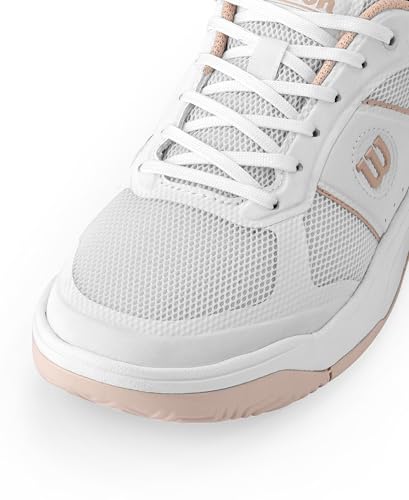 WILSON Pickle Pro Women's Pickleball Shoe - White/Cameo Rose, Size 8 US