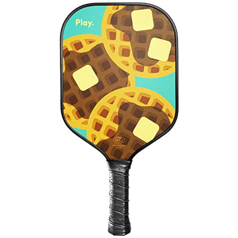 Play Paddles Pickleball Paddle – USAPA Approved Carbon Fiber Pickleball Racket, Polymer Honeycomb Core, Graphite Face, Lightweight with Cushioned Grip, Cute Design