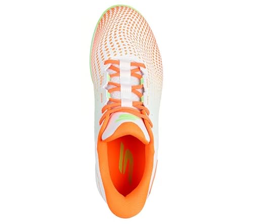Skechers Men's Viper Court - Reload Hands Free Slip-Ins Sneaker, White/Orange, 10 M US