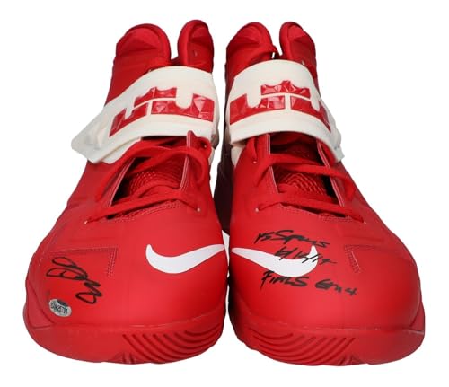 LeBron James NBA Finals Game Used Signed Sneakers UDA 1/1 Photo Matched - Autographed NBA Sneakers