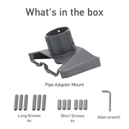 Starlink Gen 3 Pipe Adapter, Pole Mount Adapter Mounting Kit, Compatible with STARLINK Standard Dish, V3 Kickstand Dishy, Pipe Not Included