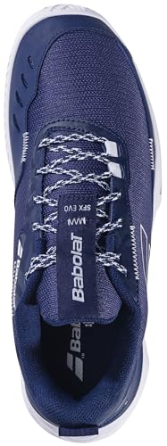 Babolat Men's SFX Evo All Court Tennis Shoes, Dark Blue/White (Men's US Size 10.5)