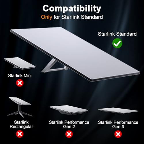 Starlink Gen 3 Pipe Adapter, Pole Mount Adapter Mounting Kit, Compatible with STARLINK Standard Dish, V3 Kickstand Dishy, Pipe Not Included
