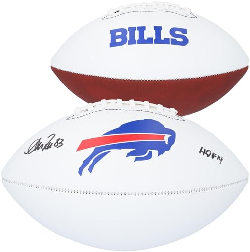 Andre Reed Buffalo Bills Autographed Franklin Panel Football with "HOF 14" Inscription - Autographed Footballs