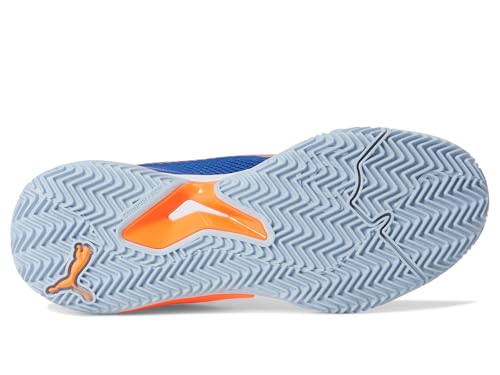 Puma Men's NOVA Court Pickleball Shoe, Vivid Blue-Heat Fire-Puma White-Glowing Red, 13