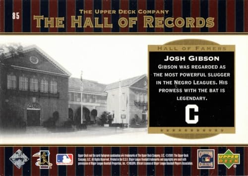 2001 Upper Deck Hall of Famers #85 Josh Gibson Baseball Card