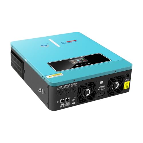 Xijia 3600W Hybrid Solar Inverter，24VDC to 120VAC Power Converter with 120A MPPT Solar Charging Controller，Battery-Less Operation Pure Sine Wave Inverter for Home, RVs and Off-Grid Cabin
