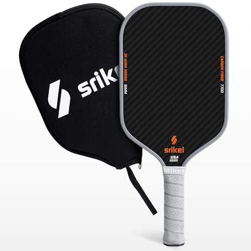 Srikel Pickleball Paddles USA Approved Professional Pickleball Paddle 3k Thermoformed Raw Carbon Fiber Pickleball Paddle Lightweight Pickleball Rackets for Spin Power&Control Great Gift