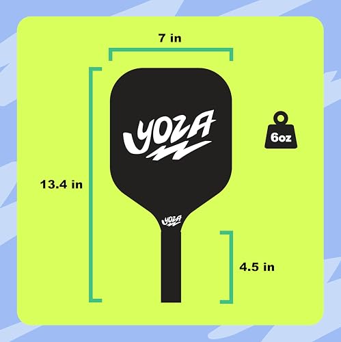 Kids Pickleball Paddle Set of 2 - Burger & French Fries Pickleball Paddles with 2 Balls, Lightweight, Fiberglass, Better Control, Beginner Racket, Perfect Pickleball Gift for Children Ages 4-12, Yoza